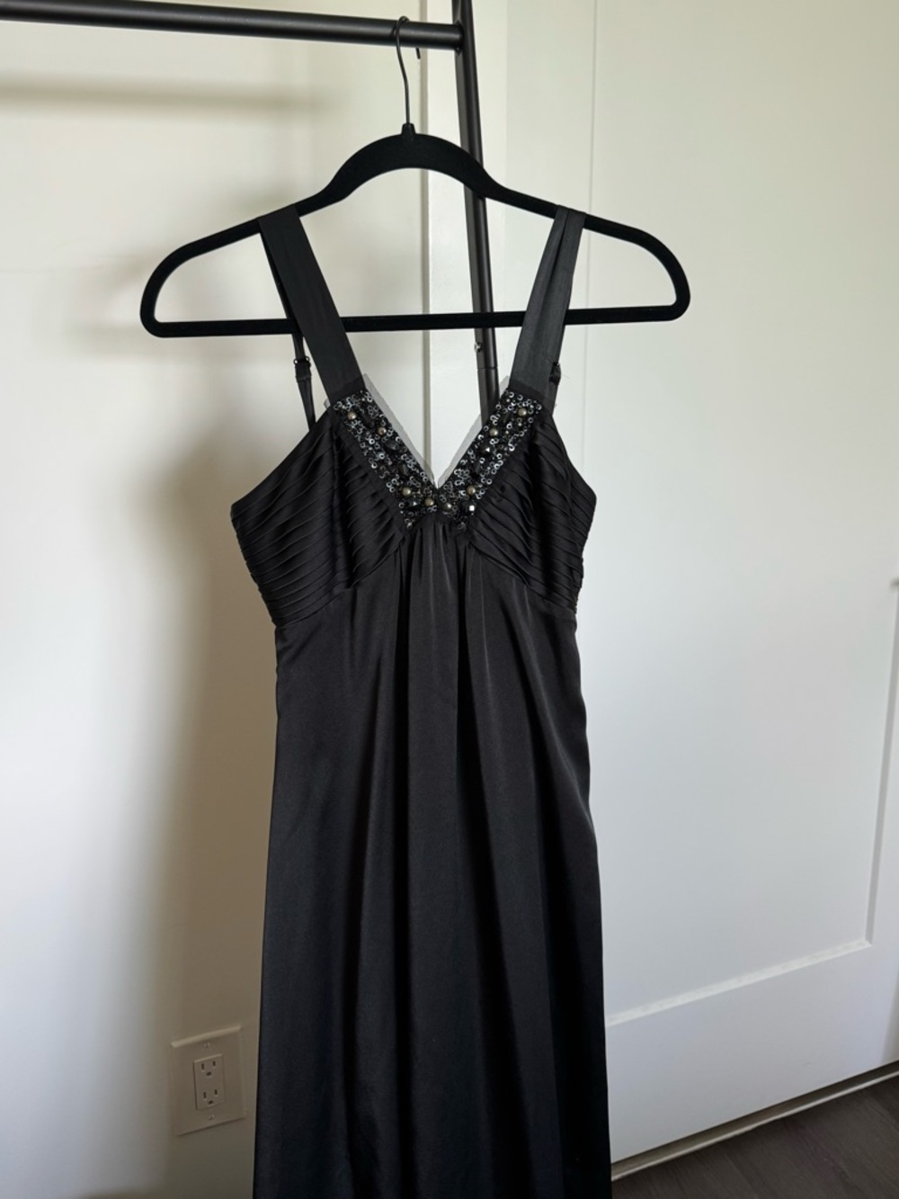 BCBG Maxazria Vintage Black Embellished Gown Size 0/2 Stunning